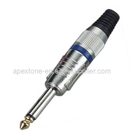 APEXTONE 6.3mm mono plug AP-1246 Gold tipl plated Jack Plug