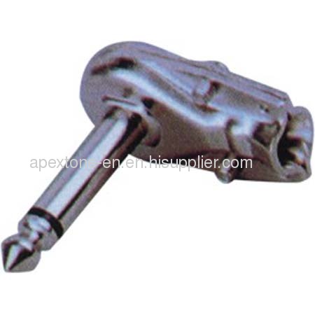 APEXTONE 6.3mm mono plug whit 90 angle AP-1250 nickel plated Jack Plug
