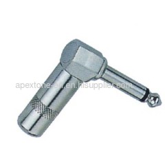 APEXTONE 6.3mm mono plug whit 90 angle AP-1252 nickel plated Jack Plug