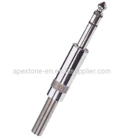 APEXTONE 6.3mm stereo plug AP-1262 Nickel plated Jack Plug