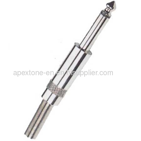 APEXTONE 6.3mm mono plug AP-1263 Nickel plated Jack Plug