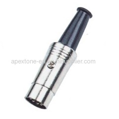 APEXTONE XLR cable mount male plug AP-1265 Nickel plated shell