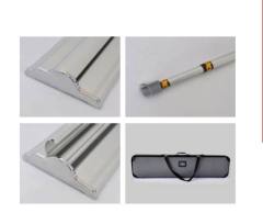 Telescopic side wide base roll up