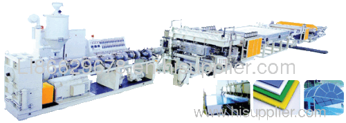 PC/PE/PP Hollow Grid Plate Extrusion Line