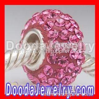 Wholesale european Swarovski Crystal beads with pink Austrian crystal