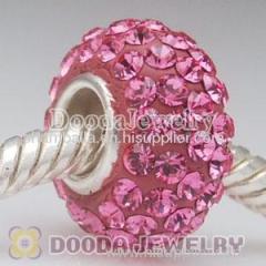 Wholesale european Swarovski Crystal beads with pink Austrian crystal