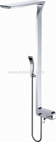 single lever shower mixer with rainshower and handshower