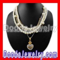 Fashion Juicy Couture Necklace jewelry Multi-Pearl crown love