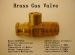 Brass gas valve