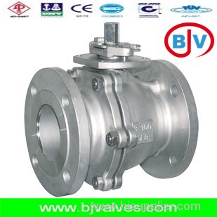 BJV SS/CS 150 300 600 LB reduced bore flanged floating ball valve