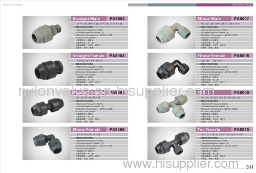 PA 66 compression fittings