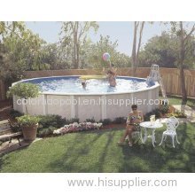 Hoffinger Taupe Monet Deluxe Round Pool Kits 24 x 52 in.