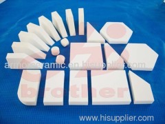 Alumina armor ceramic tiles and plates for armored vehicles and body armor