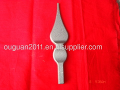 Wrought iron casting spear tip