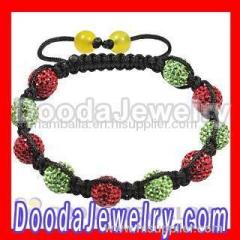 2011 Latest Shamballa Crystal bead bracelets with Yellow Agate End