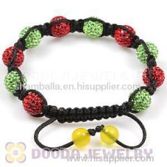 2011 Latest Shamballa Crystal bead bracelets with Yellow Agate End