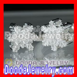 hot european silver snowflake beads