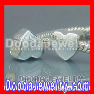 hot european silver heart beads