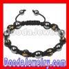 Fashion Shamballa style mens bracelet with Buddhist beads and hemitite