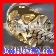 european gold plated silver love beads