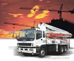 truck-mounted concrete pump with boom