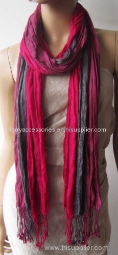 100% cotton long woven scarf