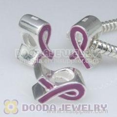 925 Sterling Silver Charm Jewelry Enamel Ribbon Beads with Screw