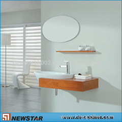 Hung Wall Furniture With Round Mirror (solid wood)