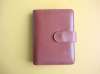 Pink business soft leather notebook