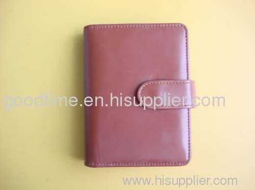 Pink business soft leather notebook