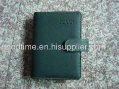 Green business soft leather notebook