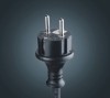 Euro N/R plug, water-proof, with earthing contact