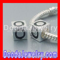 Newest european Style Letter O Charm Jewelry Solid Silver Beads Fit Bighole Jewelry