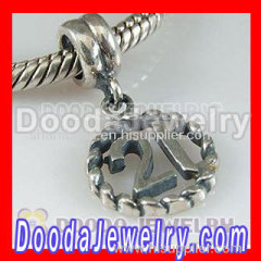 wholesale european sterling silver number charms