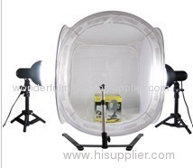 round photo tent lighting kit with mini light stand and camera tripod