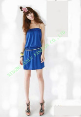 Stereo Lines Decorated Slim Tube Dress