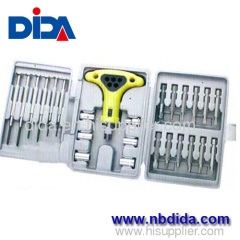 26PCS ratchet handle bits and precision screwdrivers tool set