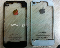 Wholesale Apple iphone 4 transparent/clear Complete back cover assembly