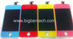 wholesale colorized replacement LCD assmbly and back cover kit for iphone 4