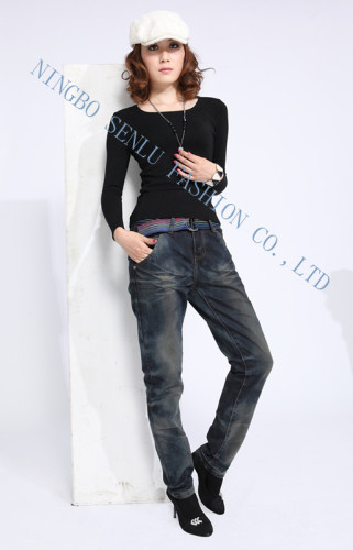 Women casual cotton jean with high quality.