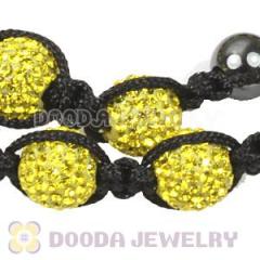 Fahion handmade Tresor Paris crystal necklace with yellow pave Crystal and Magnetite