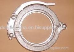 Concrete pump snap clamp