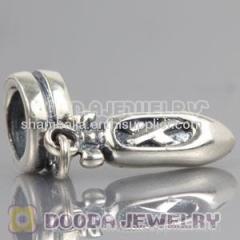 S925 Sterling Silver Jewelry Charms with Screw Dangle Dancing Shoe