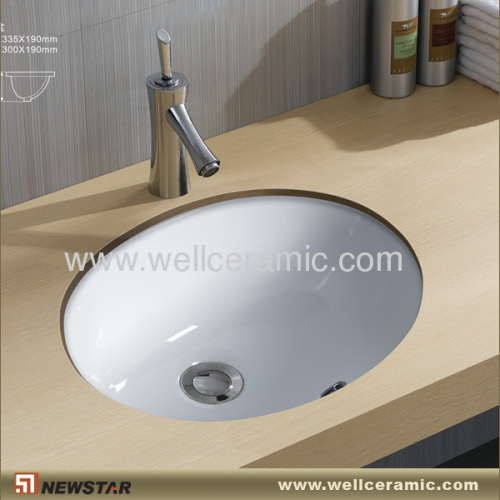 Porcelain sink with counter