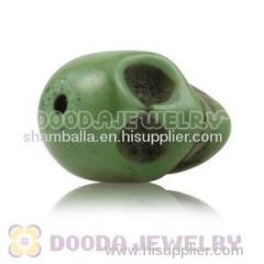 11*12mm Olive Green Turquoise Skull Head Beads | Turquoise Skull Beads