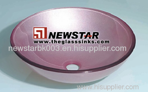 Purple Tempered Glass Sinks