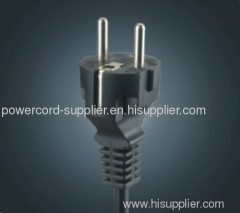 Germany straight plug with earthing,16A 250V,VDE approval