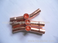 copper tee with bended pipe