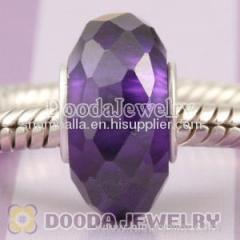 european Style Faceted Zirconia Stone Beads With Sterling Silver Single Core