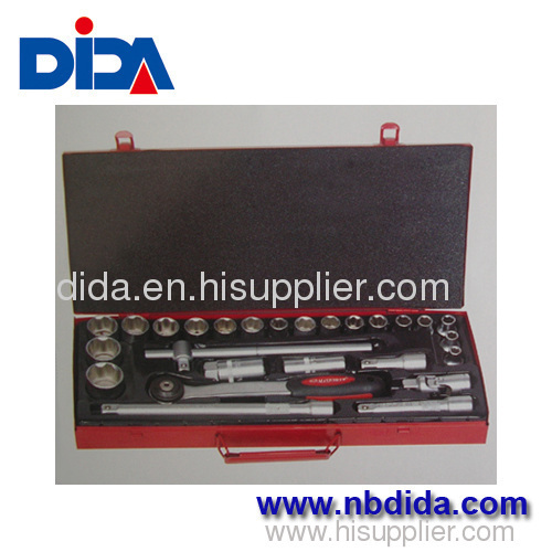 26pc chrome vanadium steel socket tools with ratchet handle